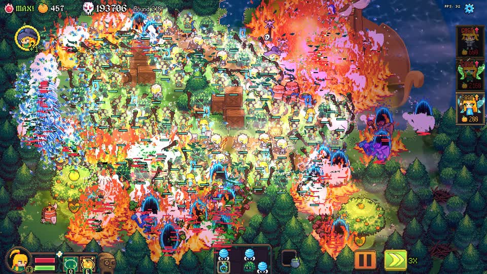 A wider Tangy TD battlefield view showing map layout and active defenses.